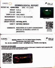 9.24/CT Natural Panna Stone with Govt. Lab Certificate (4551)